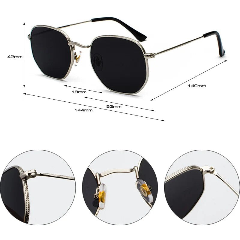 Retro Metal Frame Sunglasses