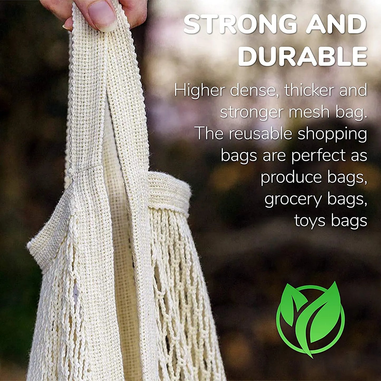 Reusable Washable Cotton Mesh Bags 2 Sizes