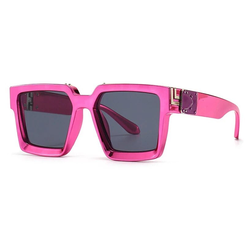 Square Frame Sunglasses Metallic Finish