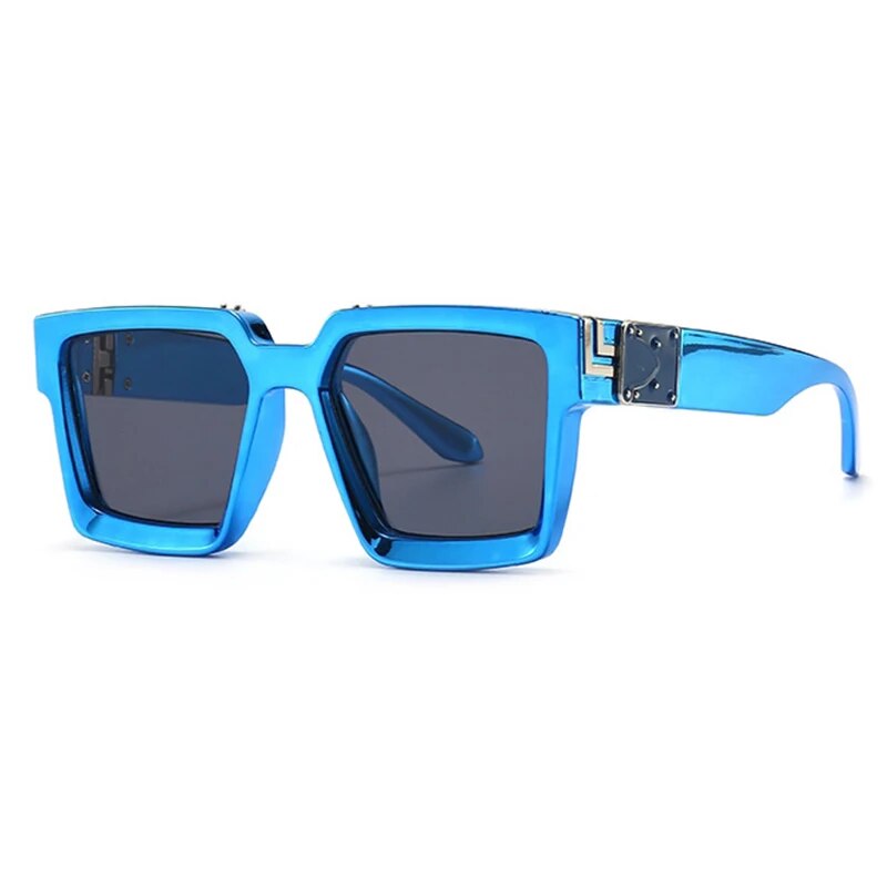 Square Frame Sunglasses Metallic Finish