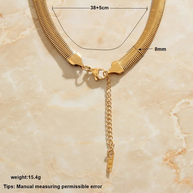 Stainless Steel Snake Bone Chain and Bracelet