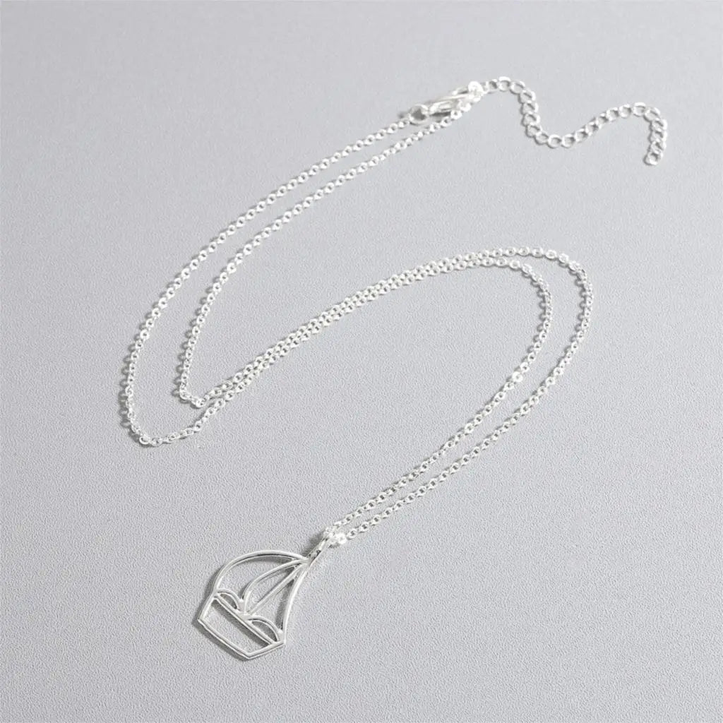 Boat Outline Pendant Necklace