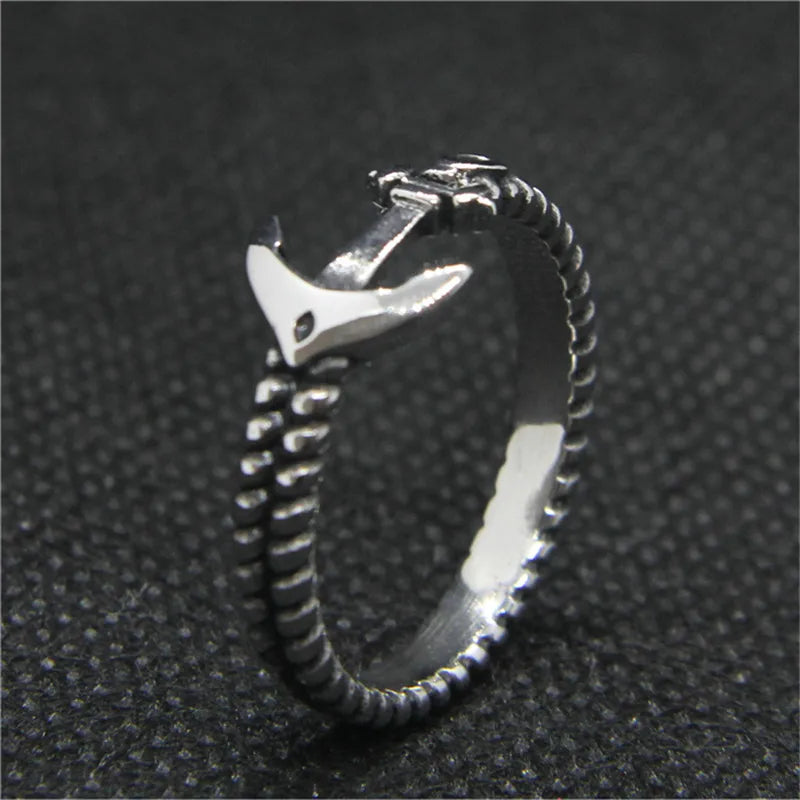 Stainless Steel Sailor's Rope and Anchor Ring