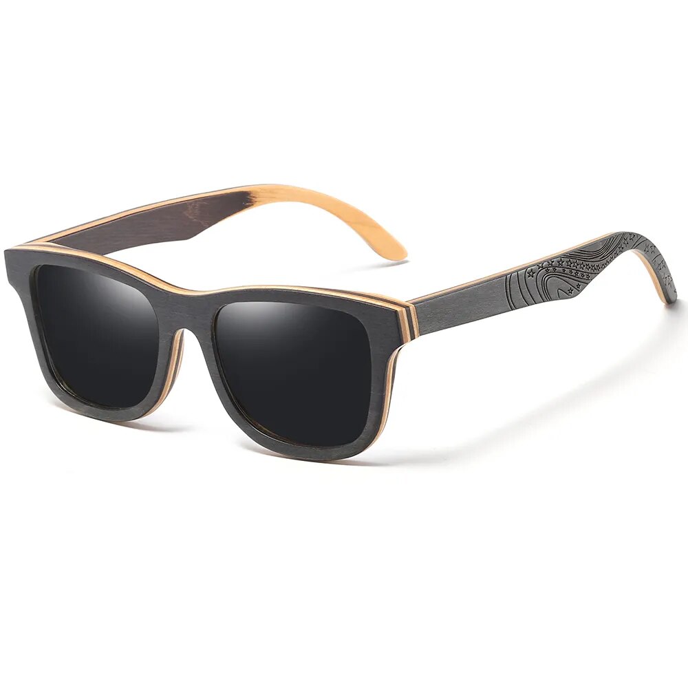 Polarized Wood Frame Sunglasses