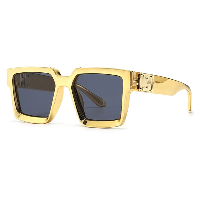 Square Frame Sunglasses Metallic Finish