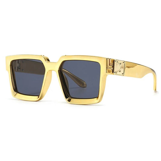 Square Frame Sunglasses Metallic Finish