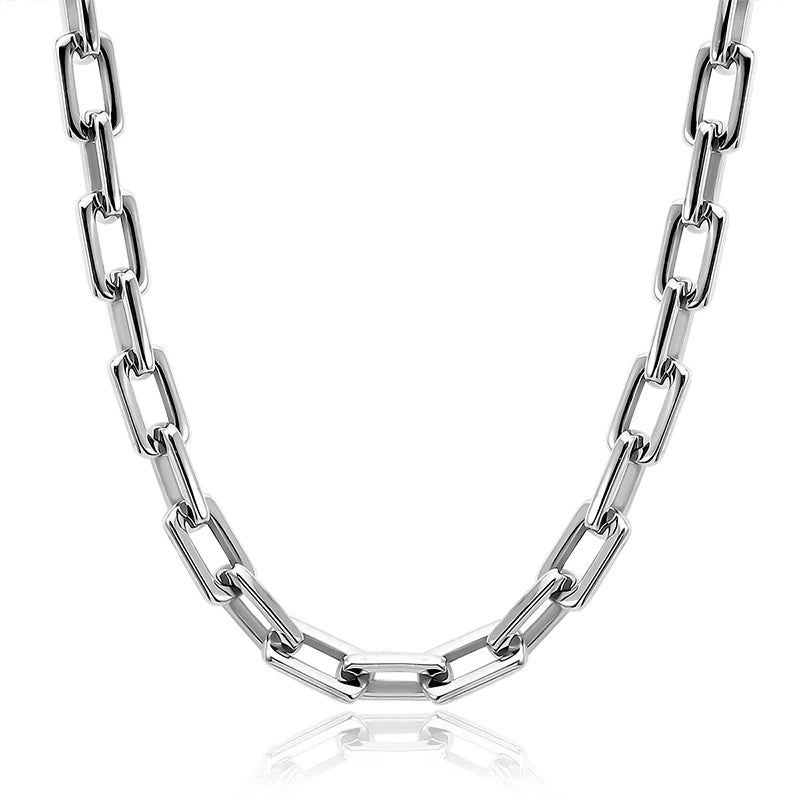 Chain and Link Necklace and Bracelet Set