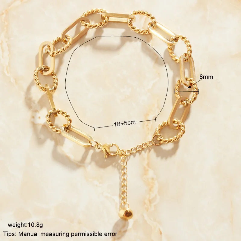 Gold Color Plated 316L Stainless Steel bracelet