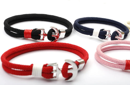 Rope Bracelets with Anchor Bracelet Hook