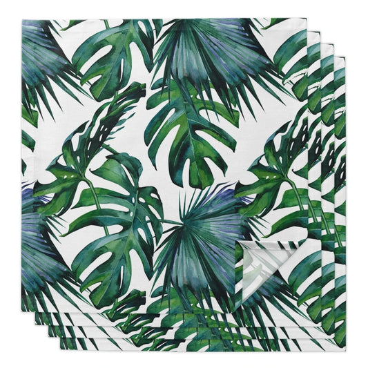 Tropical Palm Leave Reusable Table Napkins