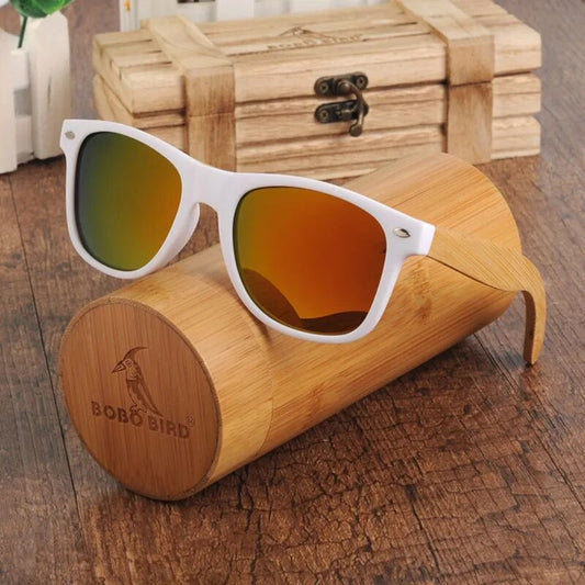 Plastic and Bamboo Polarized Sunglasses