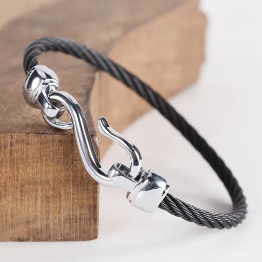 Stainless Steel Hook Clasp Bracelet