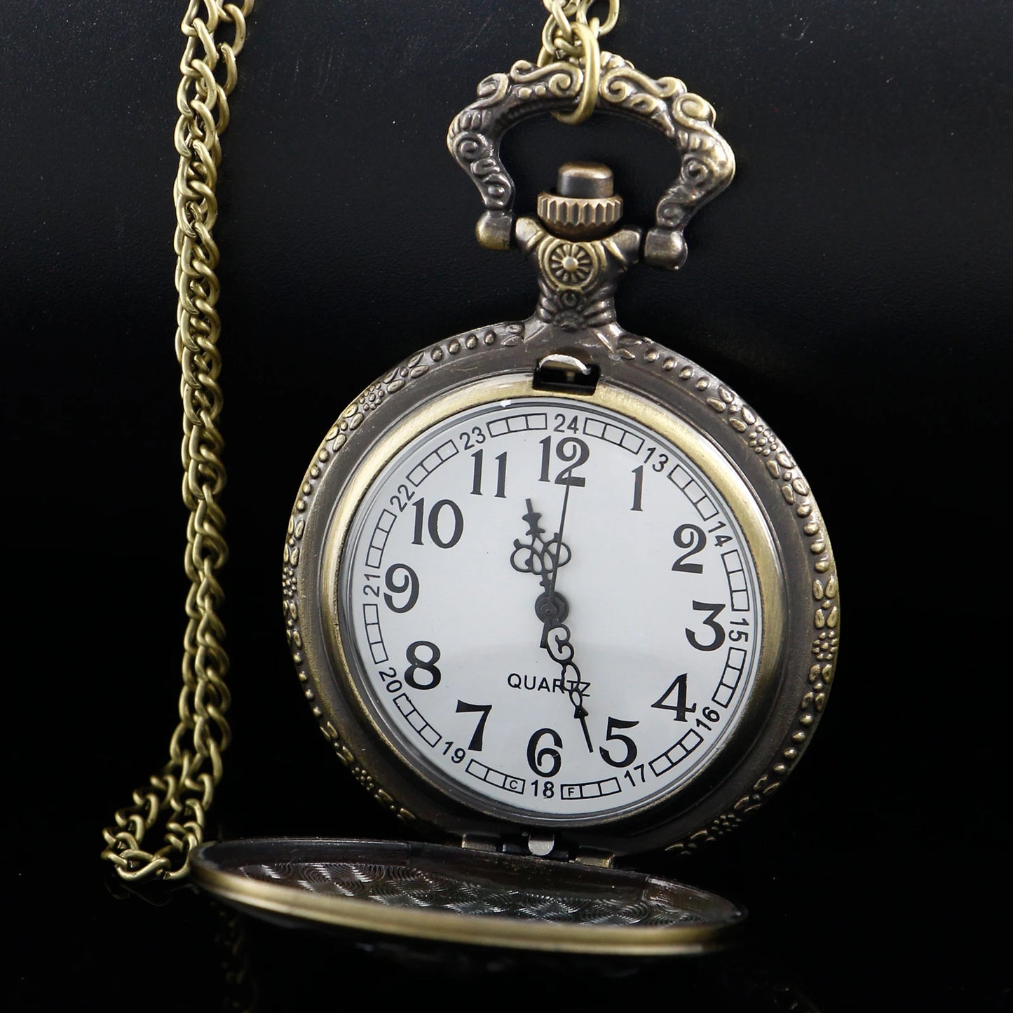 Pirate Anchor Pocket Watch Pendant Necklace