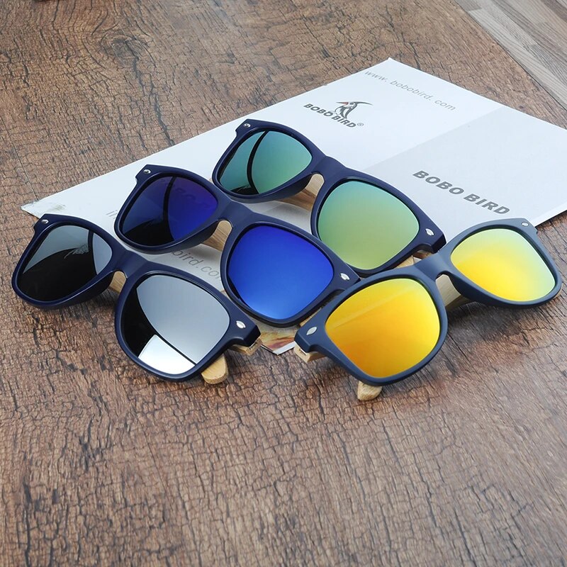 Plastic and Bamboo Polarized Sunglasses