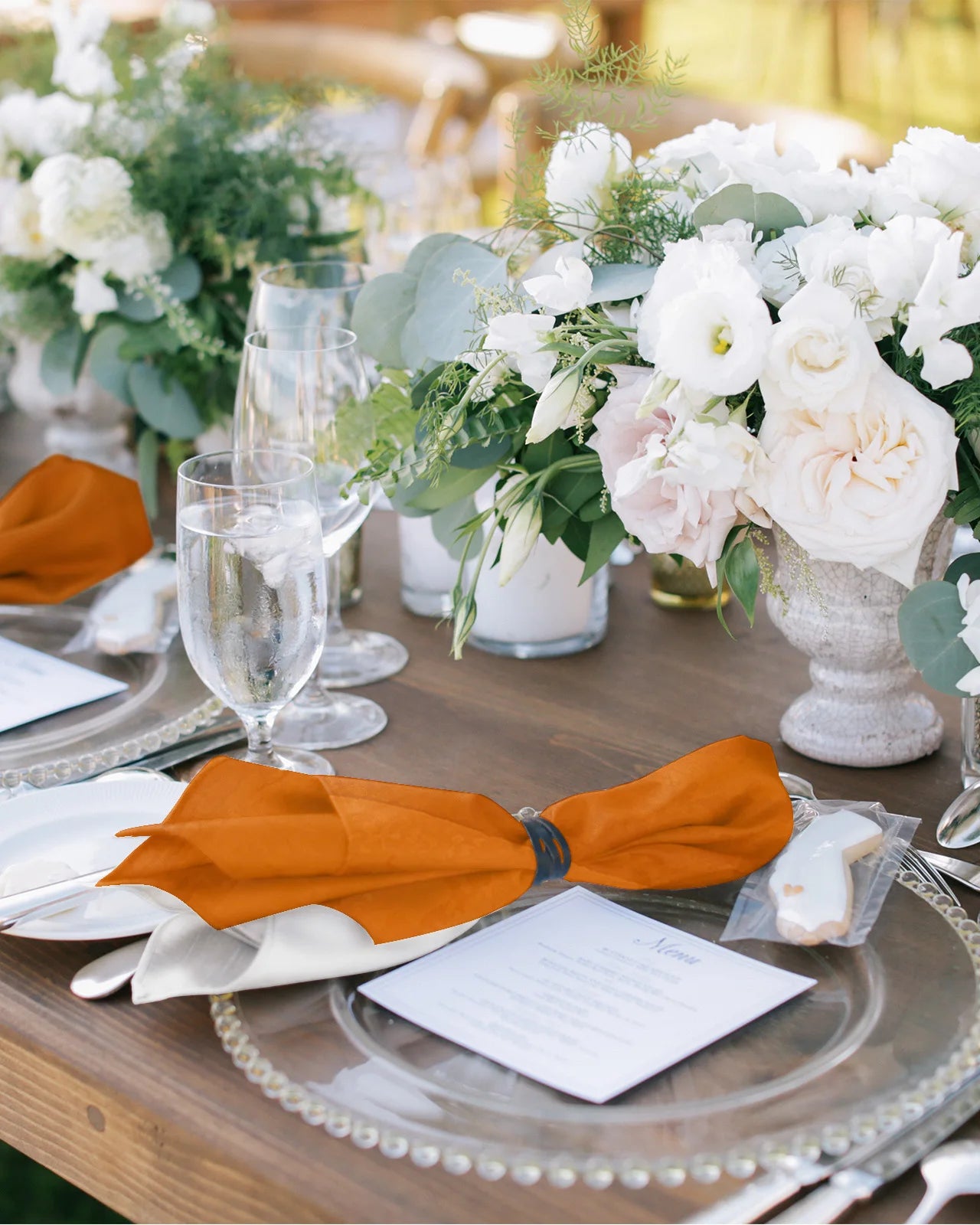 Bold Anchor In Front of an Orange Sea Table Napkins