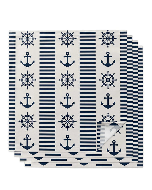 Rudder Anchor 4/6/8pcs Reusable Napkins