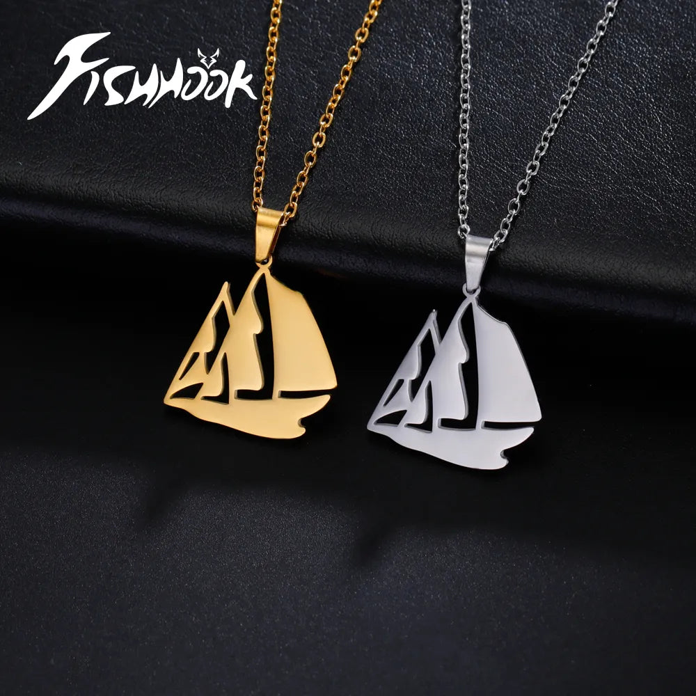 Sail Boat Pendant Necklace