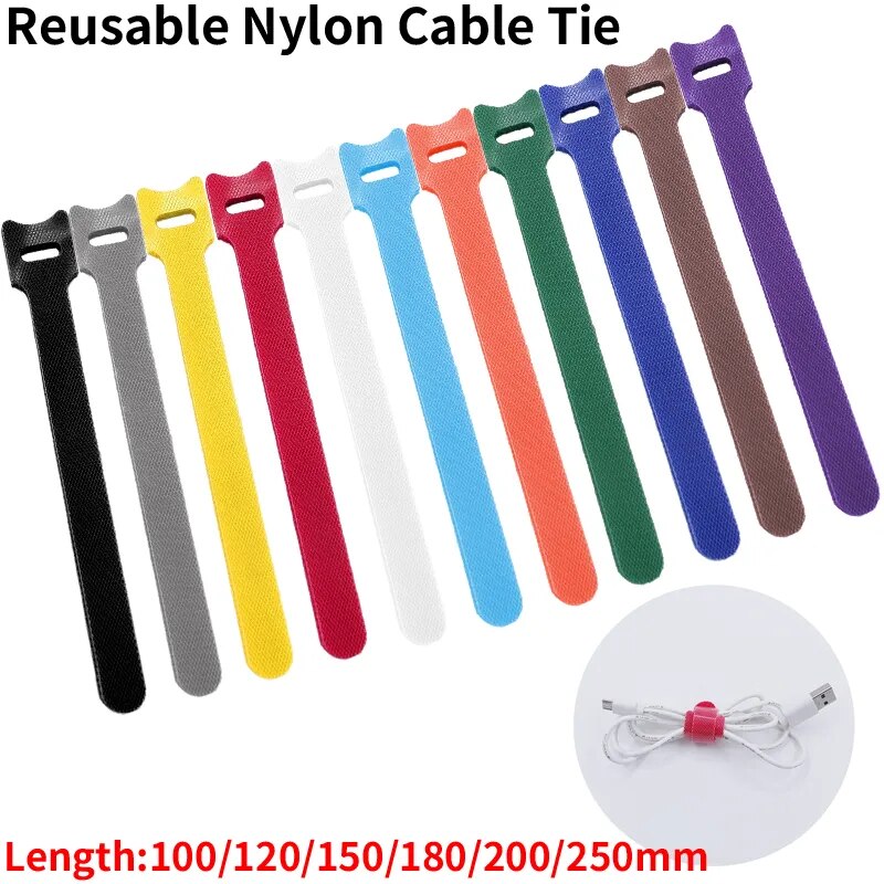 Reusable Plastics Nylon Hook Cable Ties with Loop