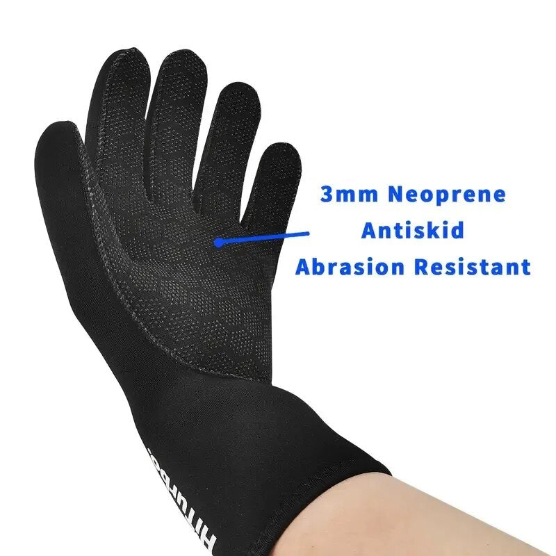 3mm Neoprene Sailing Gloves with Zipper on Wrist