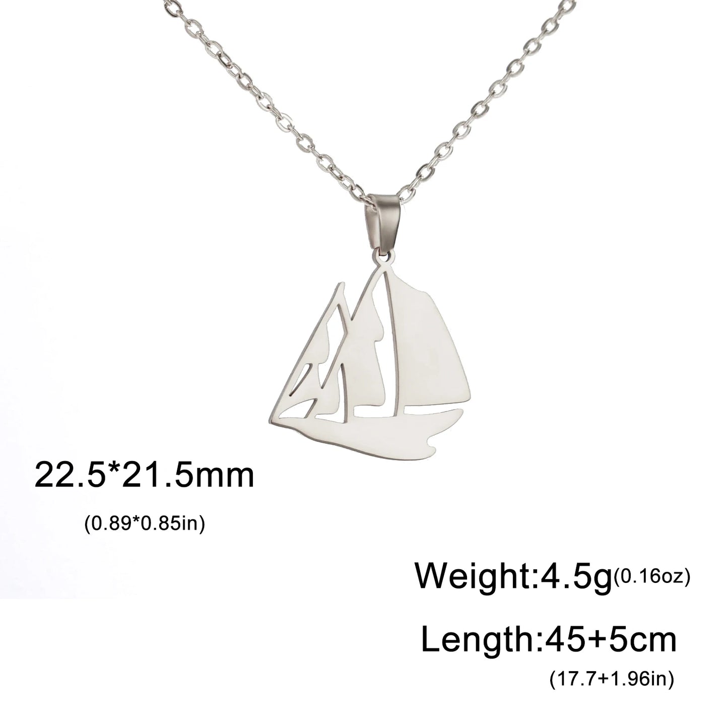 Sail Boat Pendant Necklace