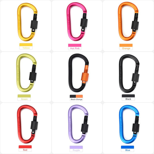 1pcs Aluminum D-Ring Carabiner Hook