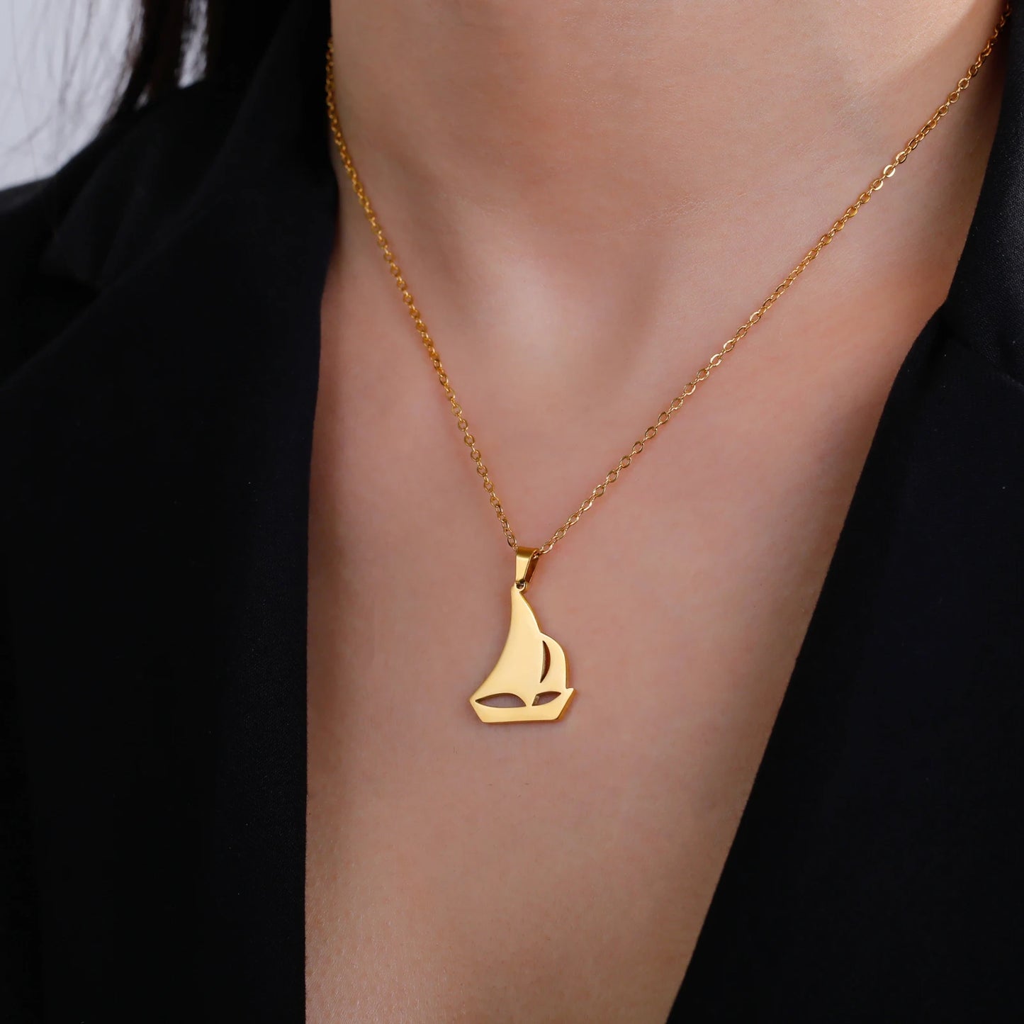 Sail Boat Pendant Necklace