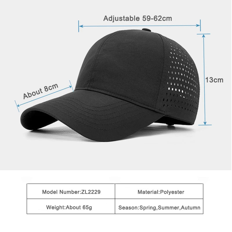 Large Size Mesh Quick Dry Baseball Cap