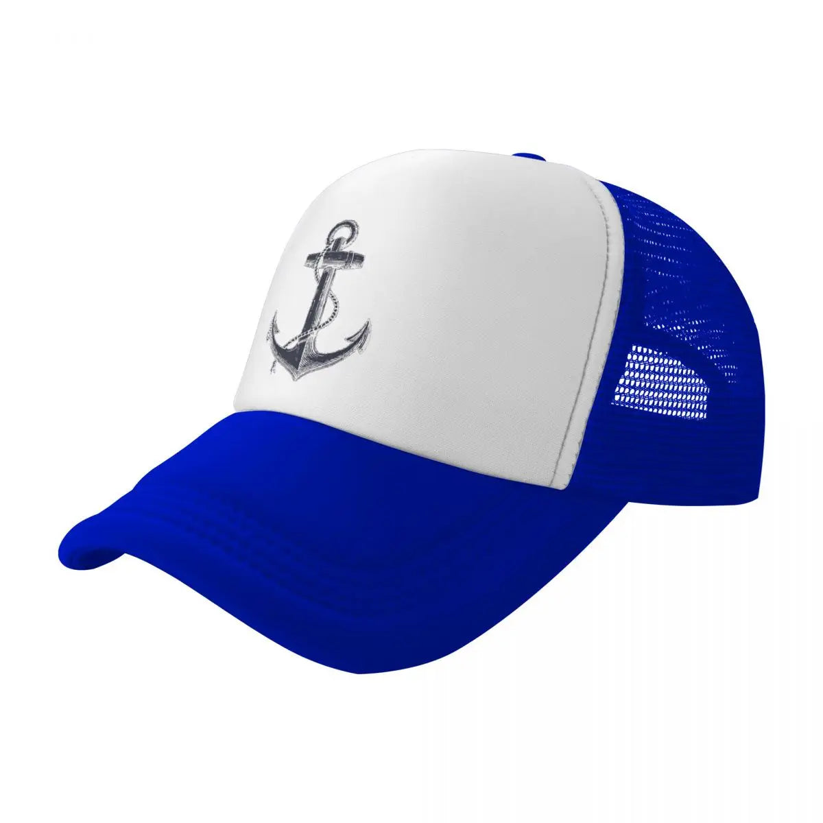 Vibrant Nautical Anchor Detail Trucker Hat