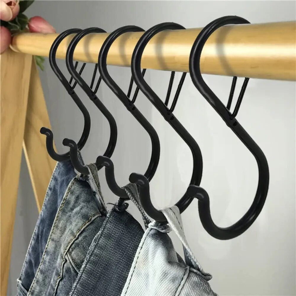 2/5/10 pcs Metal S-Shape Hooks